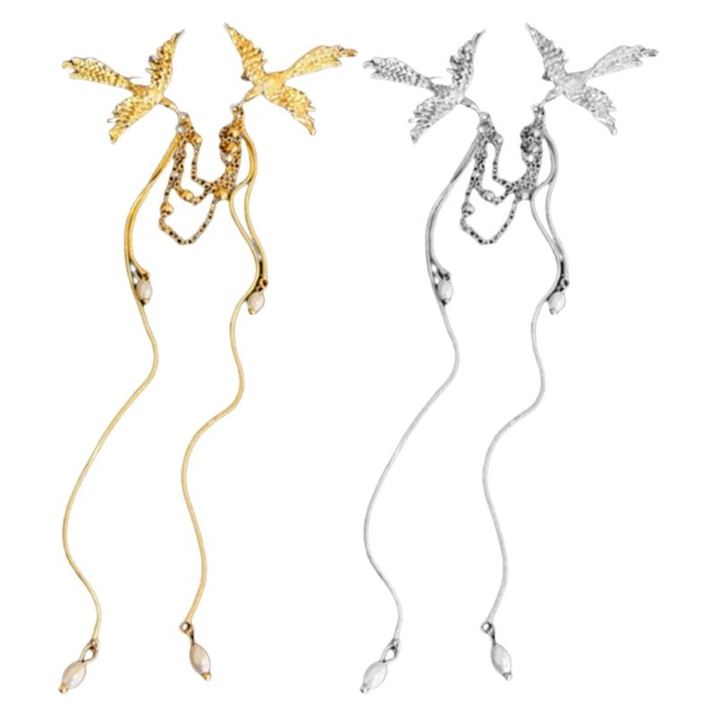 Women Bird Brooch Aesthetic Tassels Brooch Vintage Clothing Jewelry Elegant Brooch Suitable for Various Occasions