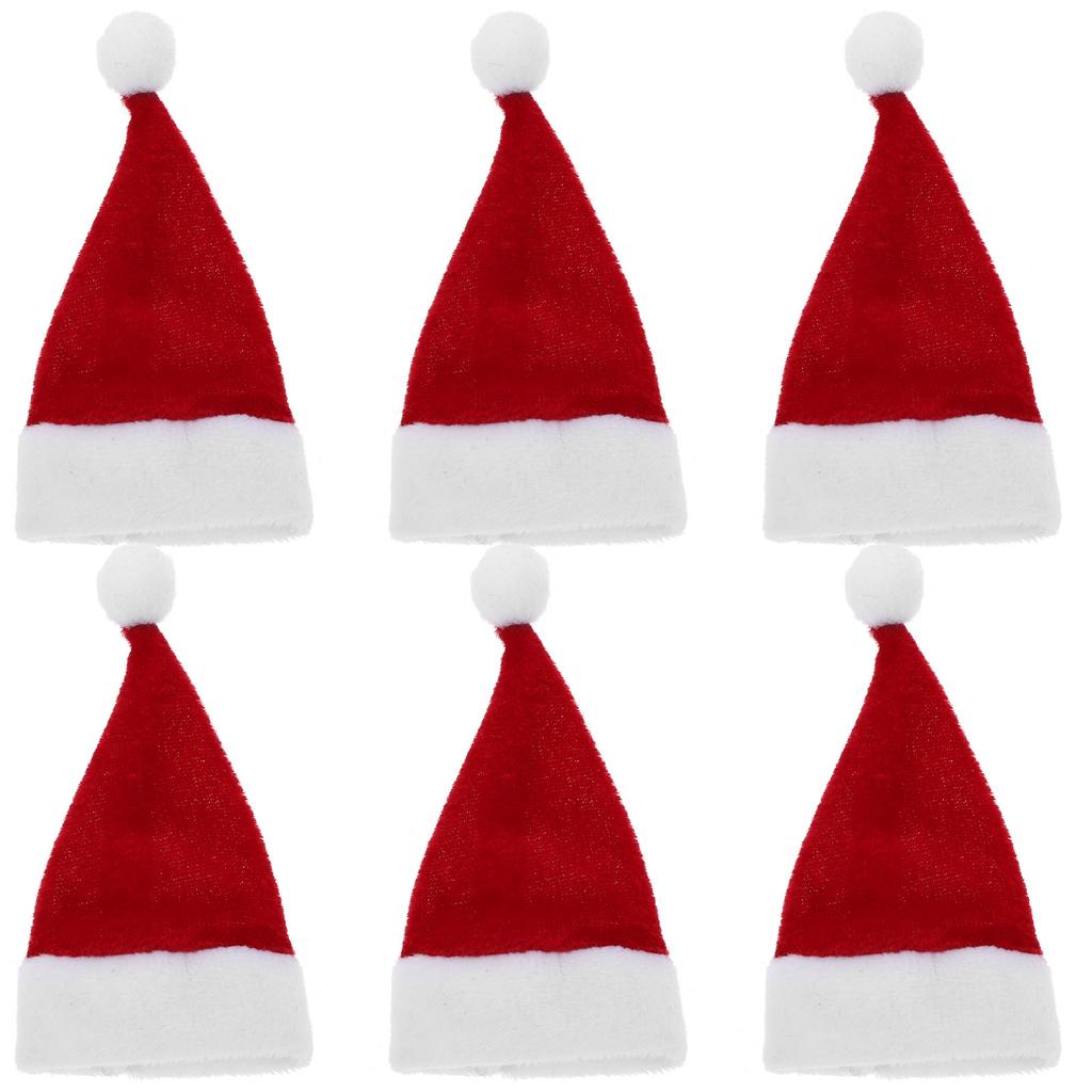 10 szt. Mini czapka Mikołaja, butelka świąteczna, lizak, materiały dekoracyjne, ozdoba świąteczna, drzewo, aksamitna tkanina, mężczyzna