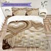 Gorgeous Heart Pattern Bedding uilt Set uilt Cover Pillowcase Home Decoration Birthday Gift (1 * duvet cover + 2 * pillowcase  without core)
