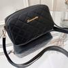 Women Shoulder Bags Embroidered PU Lattice Crossbody Bag Solid Color Stylish Ladies Handbags Shopping Daily Purse