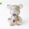 Crystal Resin Bear Sitting Figurine For Home Office Decor Gift For Friends