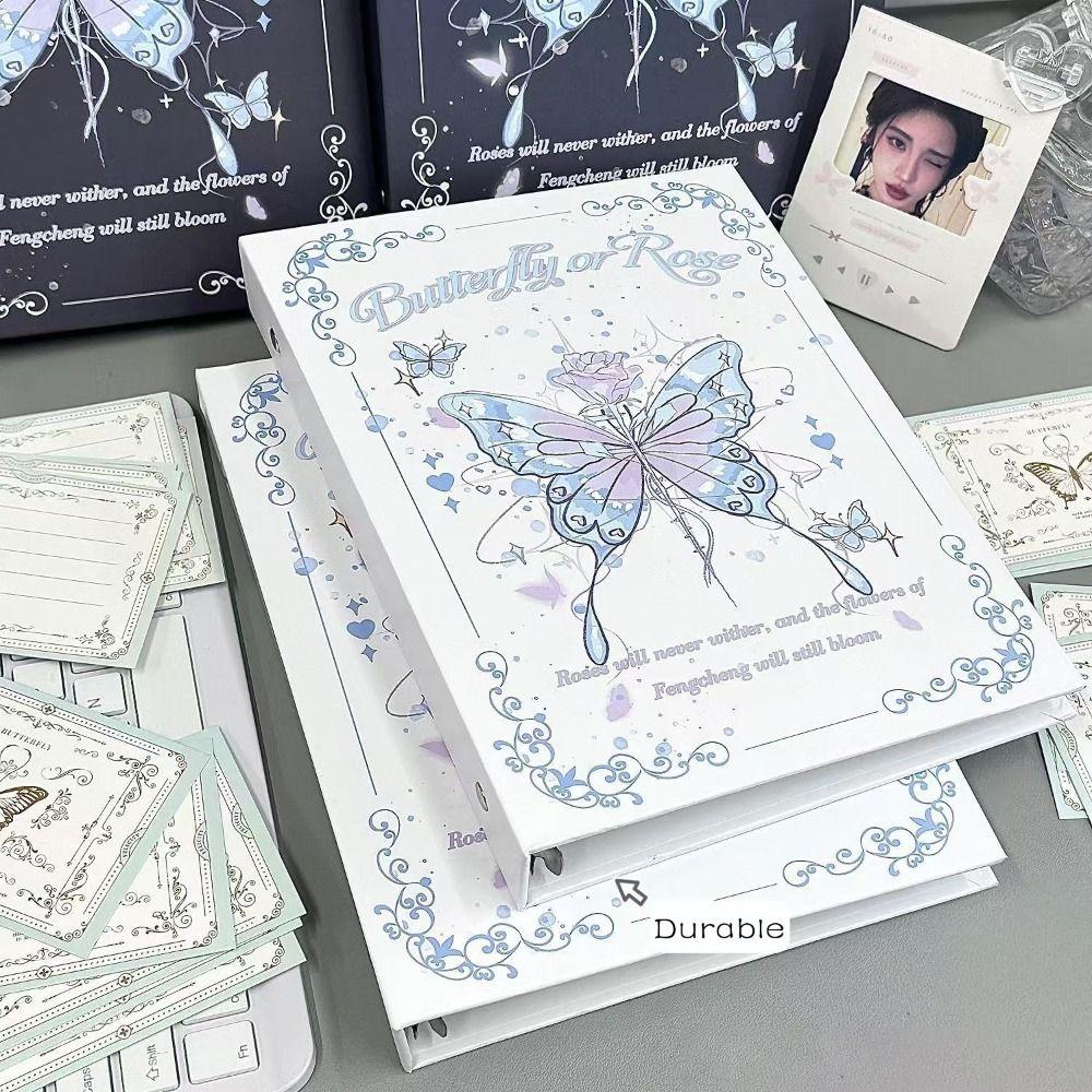 3-inch Size A5 Photo Album Butterfly Design 3-inch K-pop Idol Photo Binder Concert