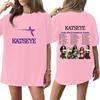 Women's Short Sleeve T-Shirt Casual Letter Print Neck Tee for Daily Wear
