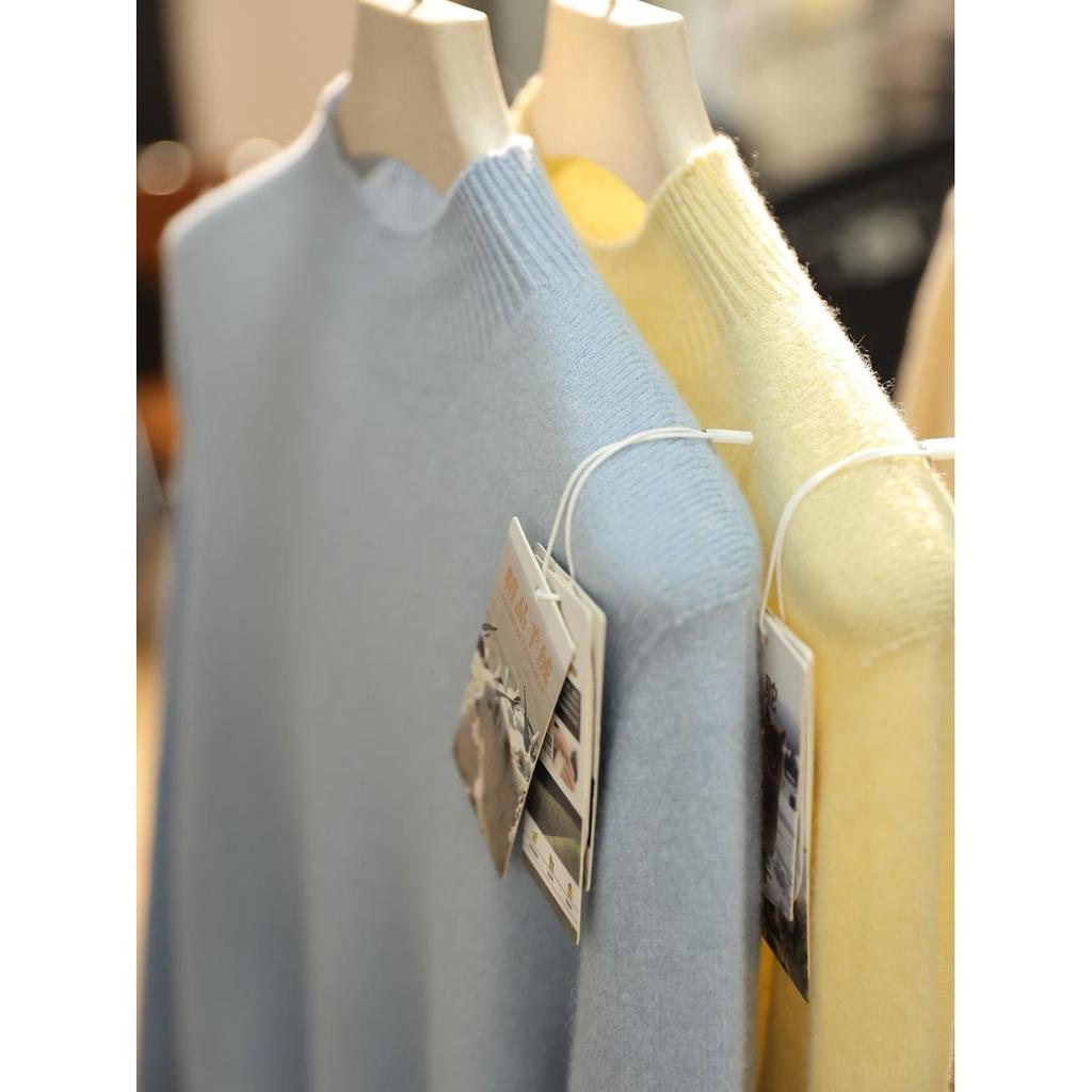 Luxurious Cashmere Alpaca Silk Wool Blend Women's Sweater for Autumn/Winter