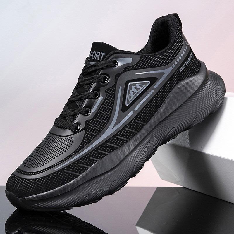 

Men s Shoes Autumn New Leather Waterproof Lightweight Comfortable Running Sneakers Daily Casual Business Men s Shoes 44 чорний колір сірий