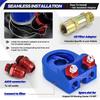 Ingenious-Aluminum Oil Cooler Kit 10AN Oil Filter Sandwich Adapter For Turbo T3 T4 Engine Plates