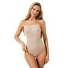 One-piece Shapewear: Sexy Bandeau Style with Detachable Straps; Strapless Fastening Body-shaping Corset