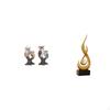 Owl Flame Sculpture Realistic Animal And Abstract Fire Figurine Modern Ornament for Office Living