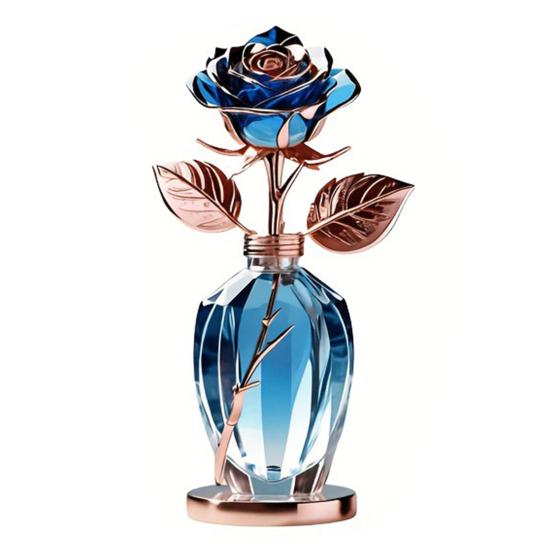 Acrylic Rose Ornament, 2D Flat Flower Decoration with Base, Table Centerpiece Rose Ornament, Romantic Desktop Decor for Home Shelf Cabinet