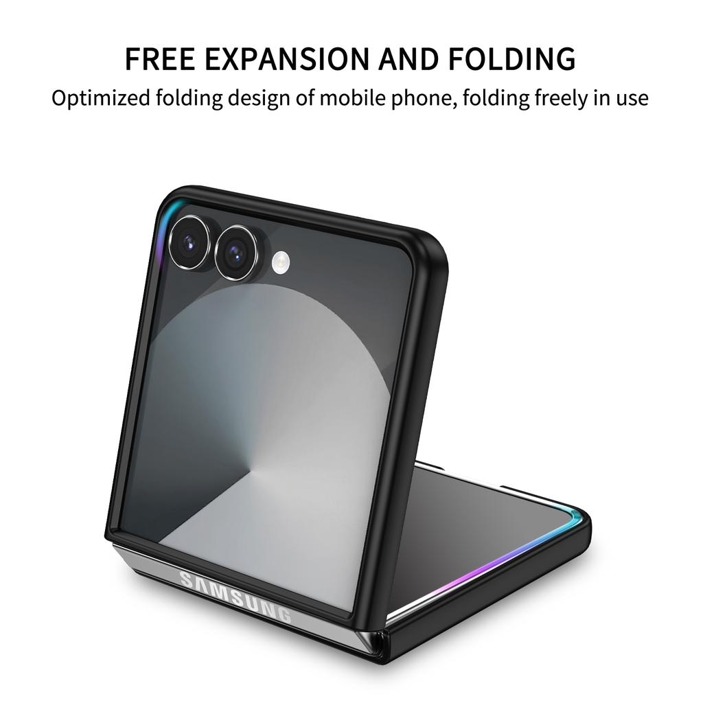 Anti-Knock Hard Accessories Folding Case for Samsung Galaxy Z Flip7 FE 5G Flip5 Flip 7 Flip6 Flip 6 5 4 3 Flip4 Flip3