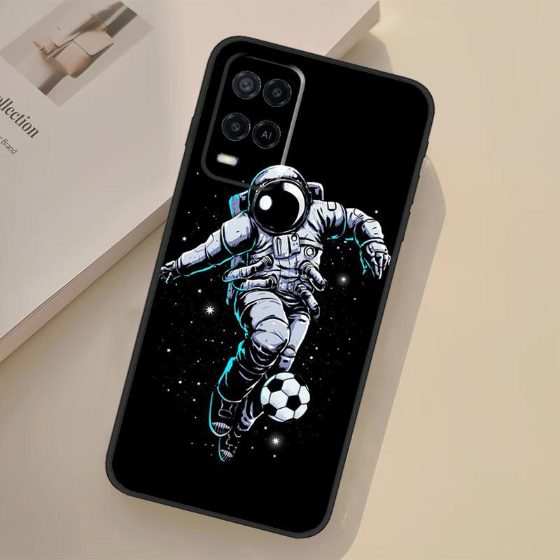 Astronaut Soccer Basketball Case For Oppo A76 A96 A16 A17 A18 A60 A80 A40 A38 A58 A78 A98 A94 A74 A54 A15 A57 A77 A5 Pro