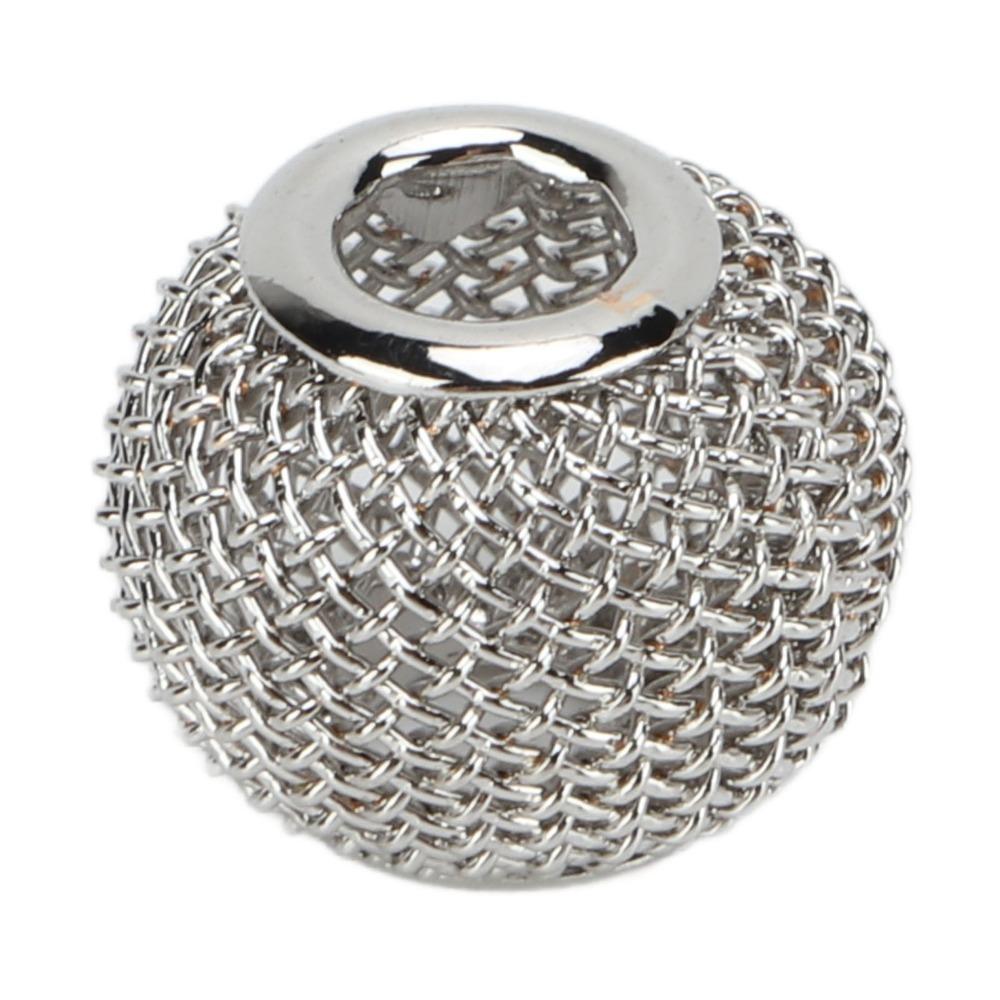 10pcs Gold Spacer Beads Round Shape Gold Plated Beads Mesh Ball Beads  Jewelry Making
