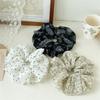 Fashion Chiffon Wave Point Scrunchies For Women Korean Silk Elastic Printing Hair Ties Ponytail Holder Headwear Hair Accessories