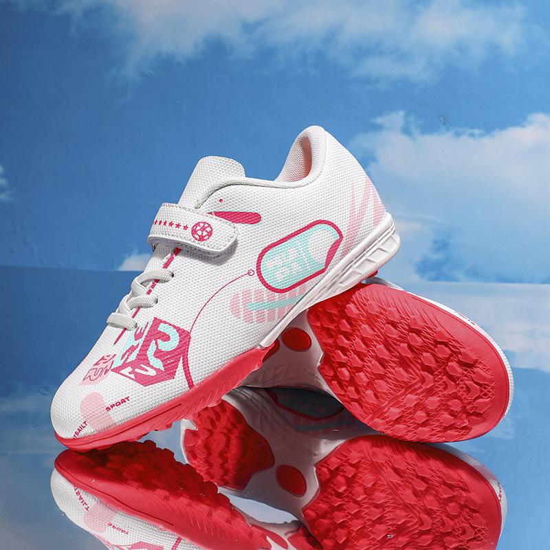 New Children's Football Shoes Boys and Girls Teenagers Velcro Broken Nails Primary and Secondary School Students Competition Training Shoes