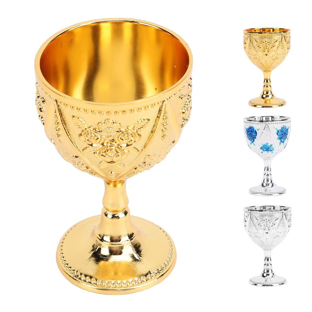 30ml metalowy kieliszek do wina rzeźbiona róża tłoczony kielich ozdoba do domu bar podróż wesele impreza dekoracja