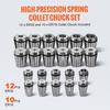 CAT40 Collet Holder ER 16/32 Collet Set, 35 PCs, SLN FMB ER16/32 APU Tool Holders Spring Steel Collet Chucks with 10 Pull Studs and 3 Wrenches, for
