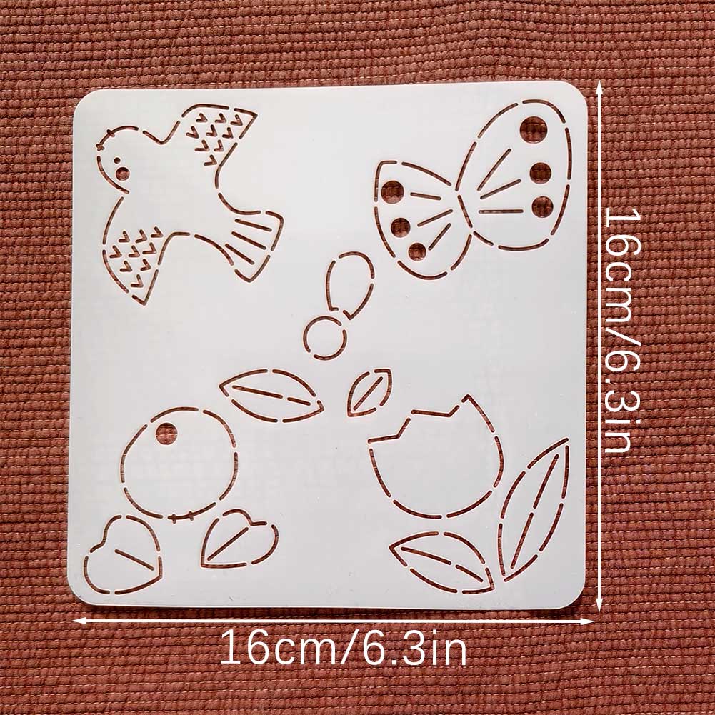 Animal Pattern Embroidery Template DIY Hand Sew Fabric Embroidery Tool For Embroidery Patchworks Sewing Craft