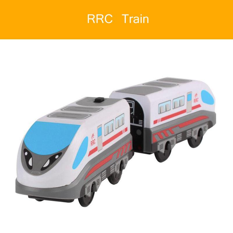 Wooden RC Train Railway Accessories Remote Control Electric Train Magnetic Rail Car Fit For All Brands Train Track Toys For Kids