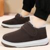 Neue Herren-Baumwollschuhe mit zusätzlichem Fleece und verdickter Textur, warm und rutschfest, lässige und vielseitige Schuhe