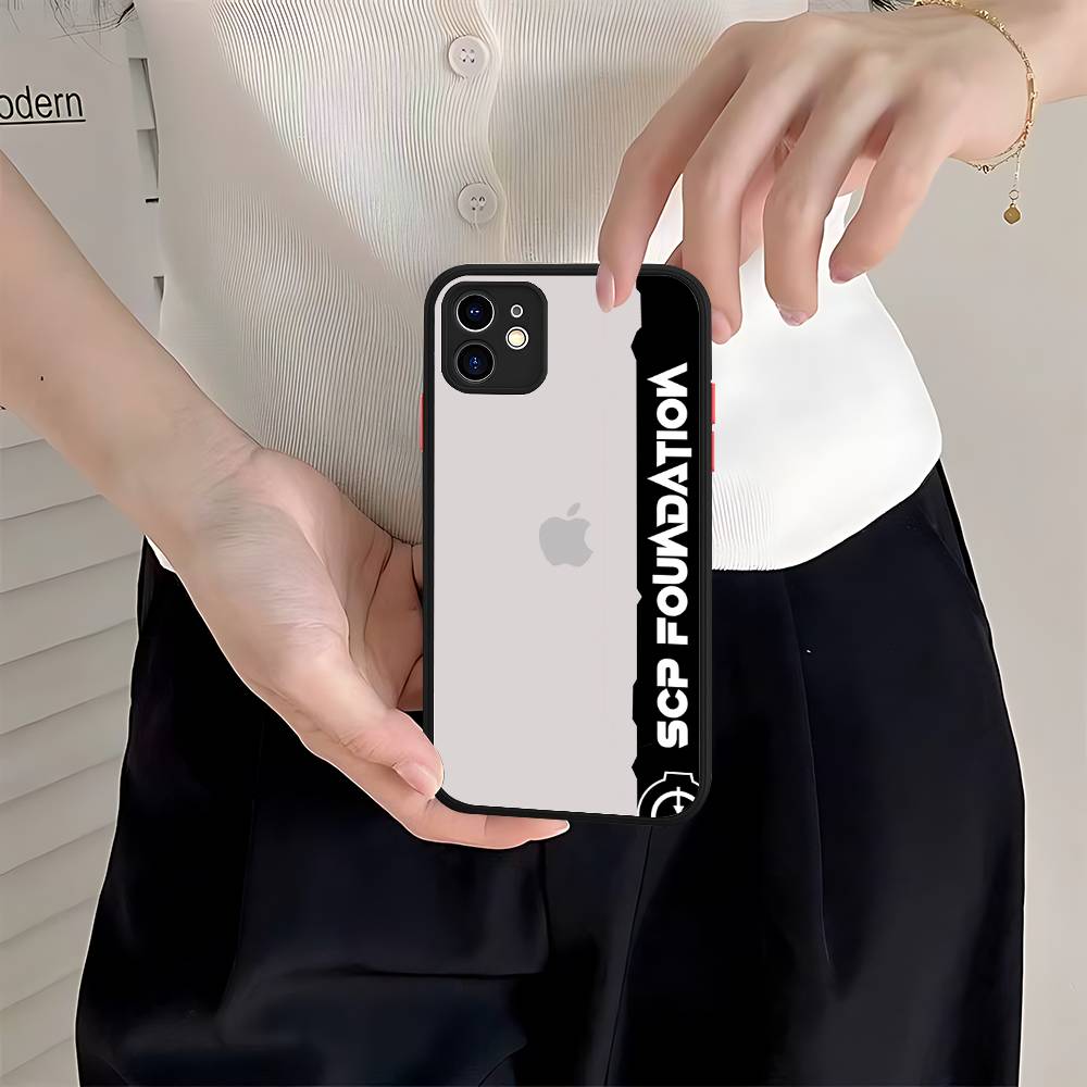 Cooles S-scp Logo Für IPhone 16 15 14 Plus 13 12 11 Pro Max X XS MAX Durchsichtige Matte Stoßfeste Hülle