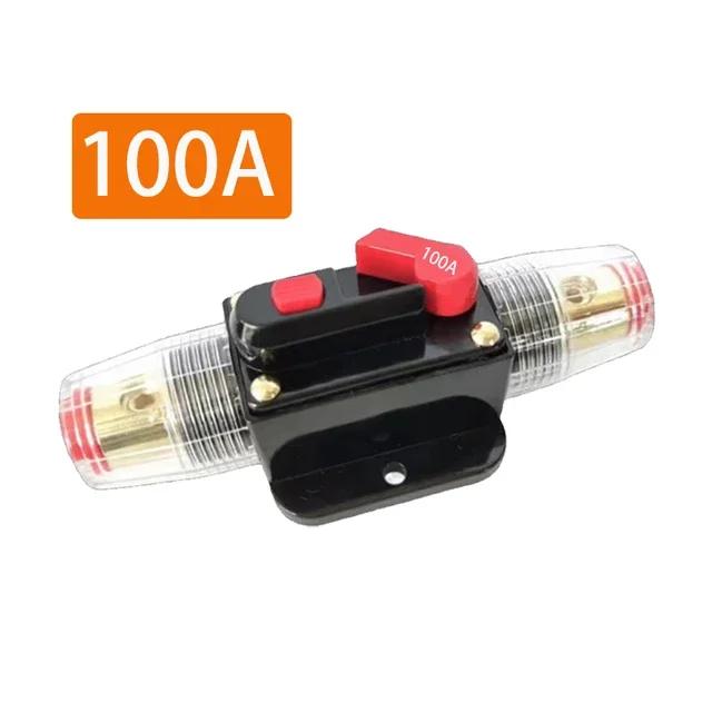 

Автоматический выключатель 100A для автомобиля, грузовика, автоматический предохранитель с функцией сброса, 12/24 В, защита аудиопреобразования, автоматическое восстановление питания, страхование