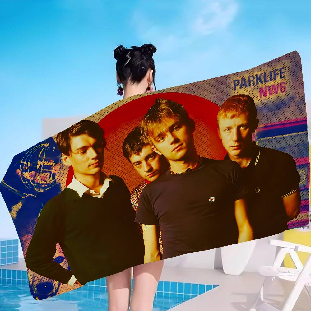 Pop Band Blur Microfiber Blanket Quick Drying Beach Towels Oversized Printing Super Absorbent Pool Towel Blanket