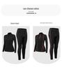 Women's Fleece-Lined Long-Sleeve Yoga Set: Warm, Slim-Fit Half-Zip Sweatshirt for Autumn & Winter Fitness