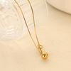 Designer Trendy Girl Jewelry Unique Knotted Pendants Stainless Steel Snake Chain for Women Fashion Round Charm Necklace