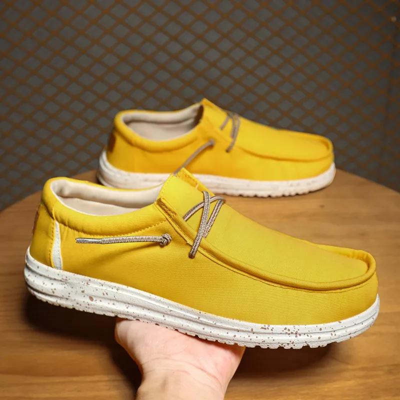 Mode Übergröße 40-48 Herren Freizeitschuhe Flach Outdoor Herren Sneaker Leichtgewichtige Bootsschuhe Fahrmokassins Atmungsaktive Herren Canvas Schuhe