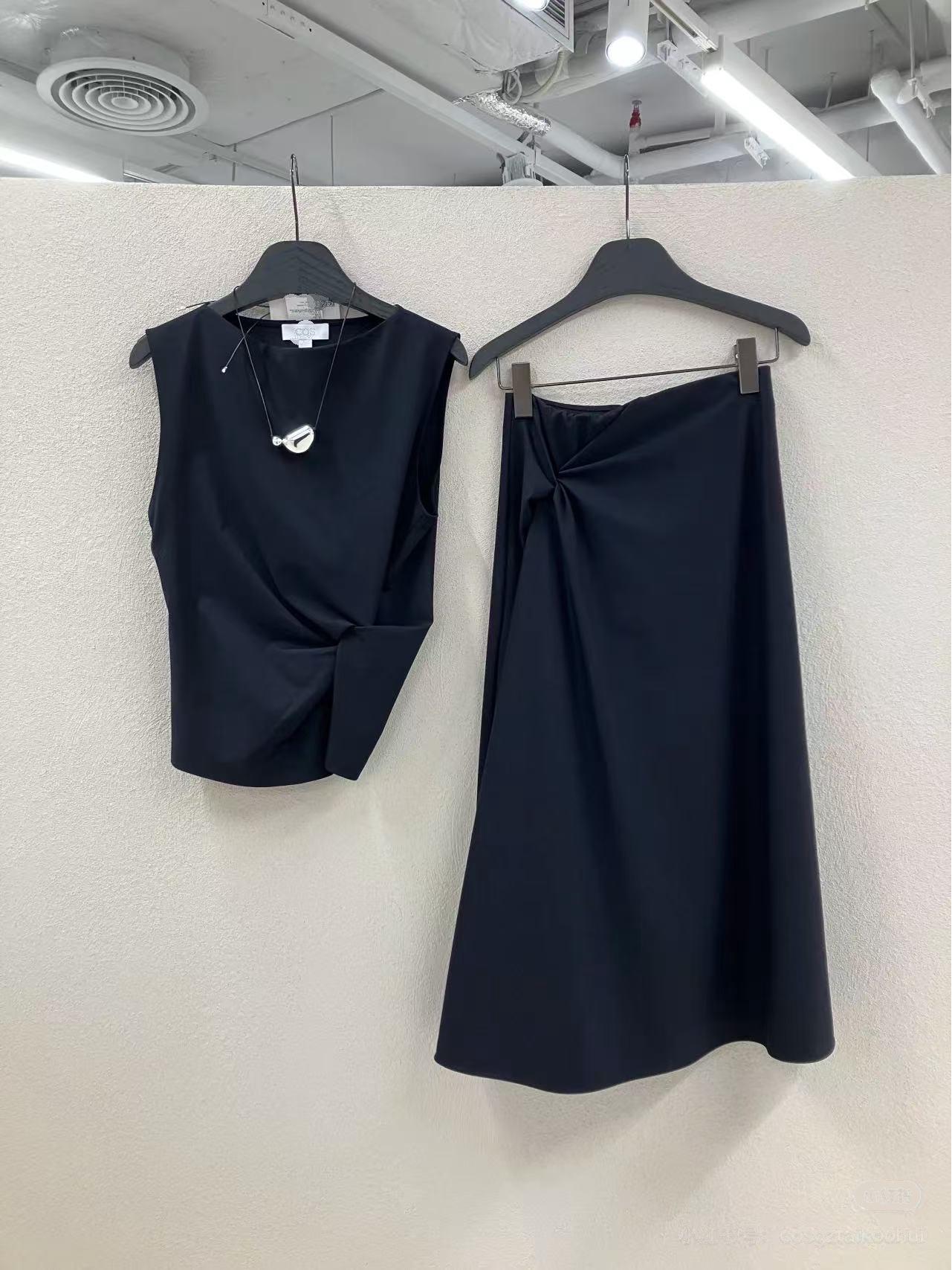 

Женский комплект без рукавов и юбка миди с высокой талией Summer Aura 2025 M