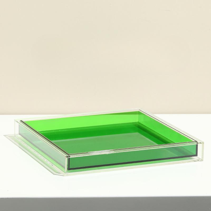 Modern Schlicht Kreativ Acryl Tablett Aufbewahrung Ornamente Wohnzimmer Couchtisch Esstisch Zuhause Heimdekoration Kunsthandwerk