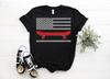 Skateboarding American Flag Skateboard Vintage T-Shirt, USA Skate Boarding Fans Gift, Skateboarder Tricks Lover, Skateboarders Performing,