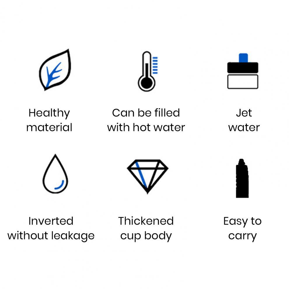 400ML PP5 Sport Water Bottle Push-Pull Sport Leak-proof Waist Bag Watter Bottle Gym Fitness Cycling Water Bottle