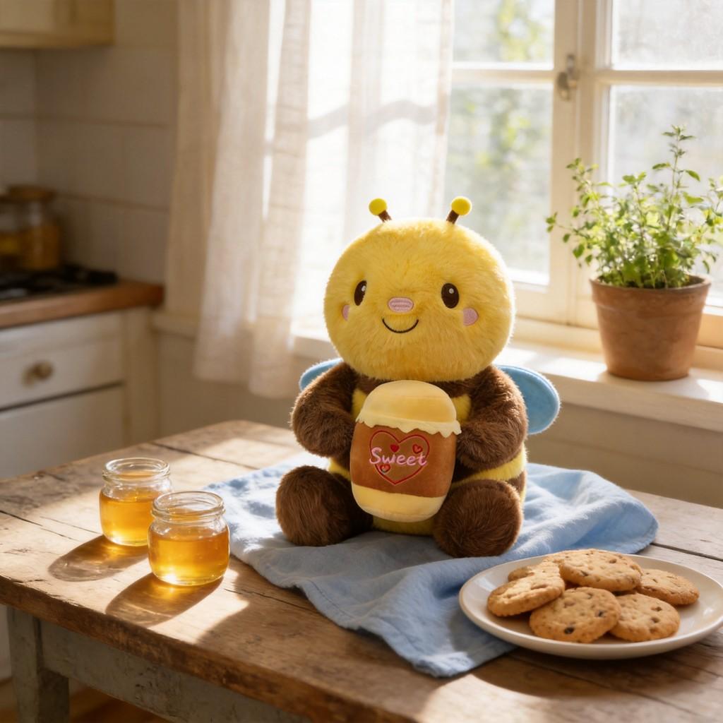 Honeybee Plush With Pp Cotton Filling Perfect For Kid Sleep And Gifts