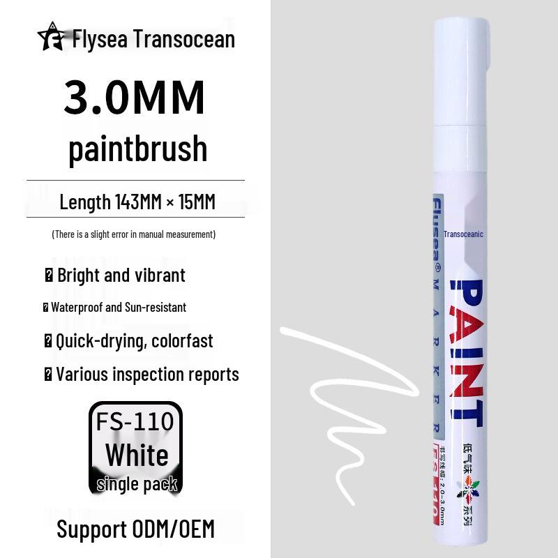 

Low Odor White Oil-Based Paint Marker for Tires, Furniture, and Tiles белый