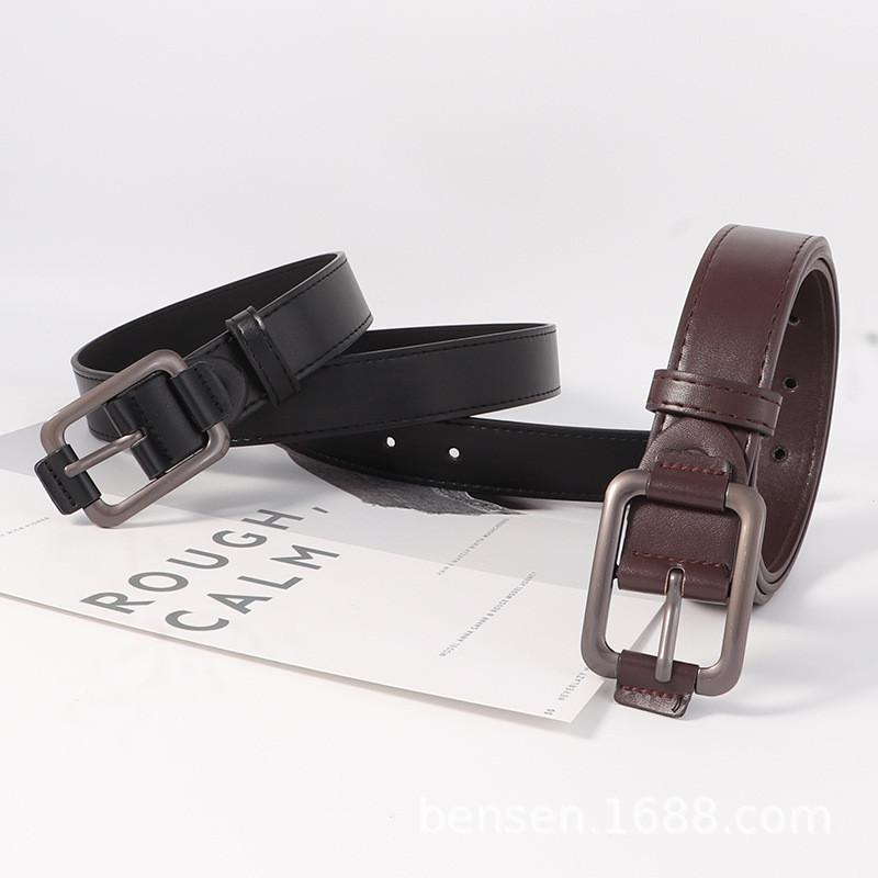 Black Cool Edgy Jeans Belts Student Waistband Adjustable Length Adult Young