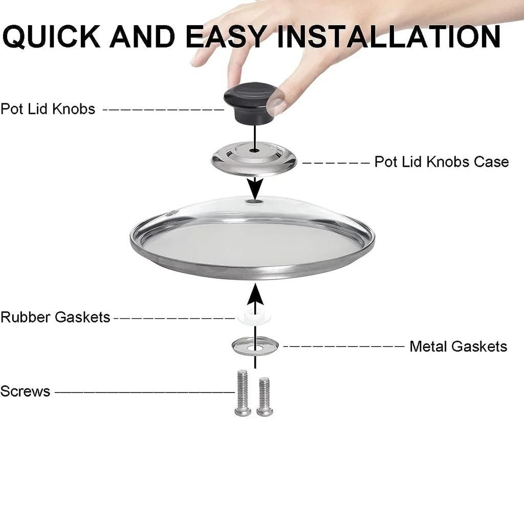 Pressure Cooker Handle Knob Wok Replacement Cover Kitchen Accessory Pot Lid With Screwdriver Cookware Dining Bar Home Garden
