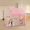 Large Indoor Play Tent for Kids Foldable Princess Castle Playhouse Kids Secret Base Playhouse Tent Bed Game