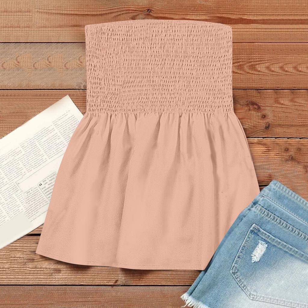 Tube Tops For Women,Cute Sexy Off Shoulder Print Sleeveless T-Shirt