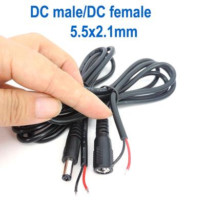 10 STÜCKE 1 Mt DC-Stecker-Pigtail-Kabel 5,5x2,1mm 20wag 5A Männlich-weibliche Klinkenschnur DC-Anschluss Für CCTV-Kamera-Solarpanel