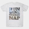 T-Shirt Damen Run Wein Truthahn Nickerchen T-Shirt Thanksgiving Shir Harajuku Print Kawaii T-Shirt Sommer Kurzarm Damen T-Shirt Top Tee
