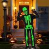 Bright Skeleton Costume For Children Halloween Party Full Body Jumpsuit Easy Zipper Closure Comfortable Wear