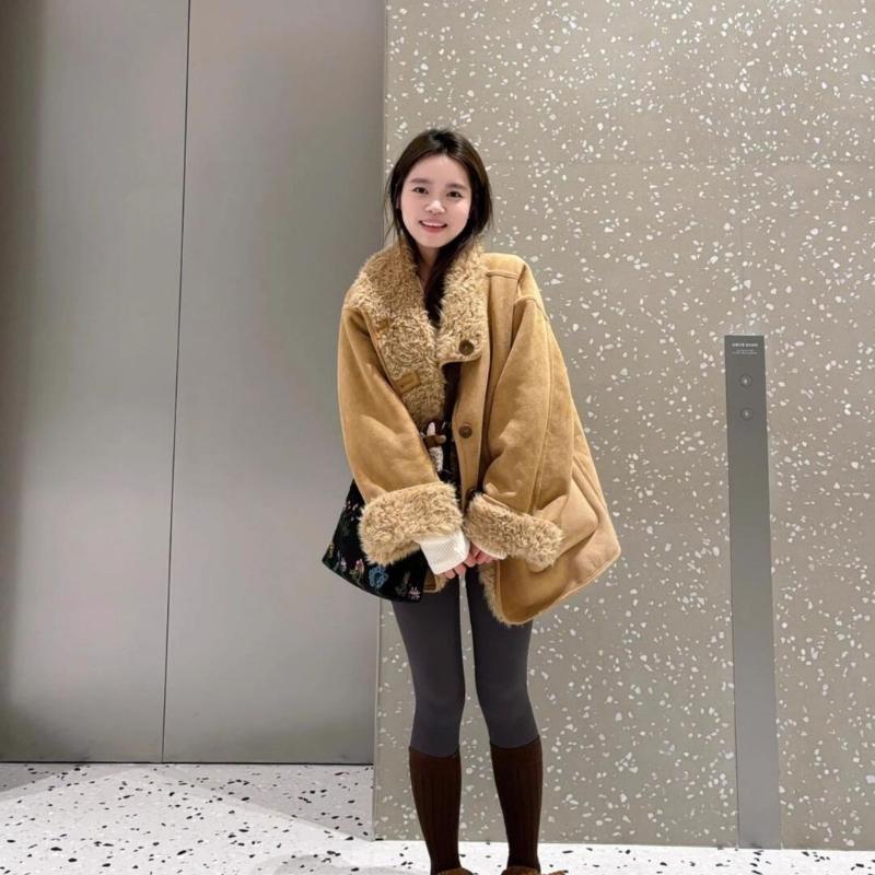 Winter Warm Women  Jacket Loose  Fleece Lined Thick Coat Outerwear