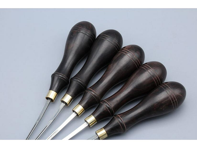 DIY Leather Skiving Tool with Sandalwood Handle for Handmade Goods and Wallets