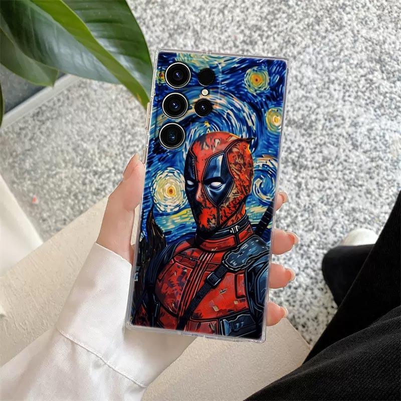 Marvel Oil Painting Transparent Case For Samsung Galaxy S26 S25 Ultra S24 S22 S26 Plus S20 S23 S21 S25 FE 5G Clear Silicon Cover