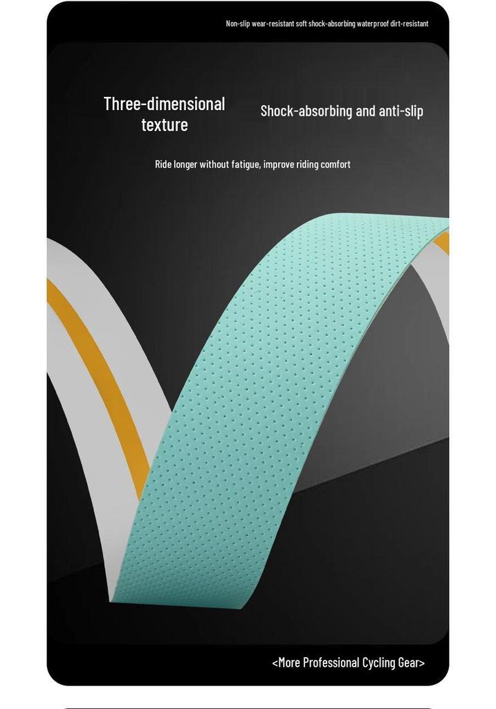 Solid Color Non-Slip Silicone Handlebar Tape: Comfortable, Shock-Absorbing, Sweat-Wicking for Road and Fixed Gear Bikes