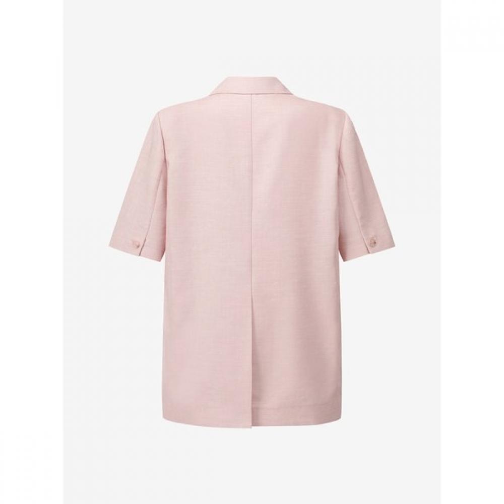 Cc Collect Linen Blend Half Sleeve Single Jacket C252msf135