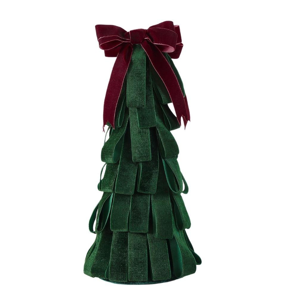 Handmade Velvet Christmas Tree Ornament DIY Tabletop Xmas Tree Home Decoration