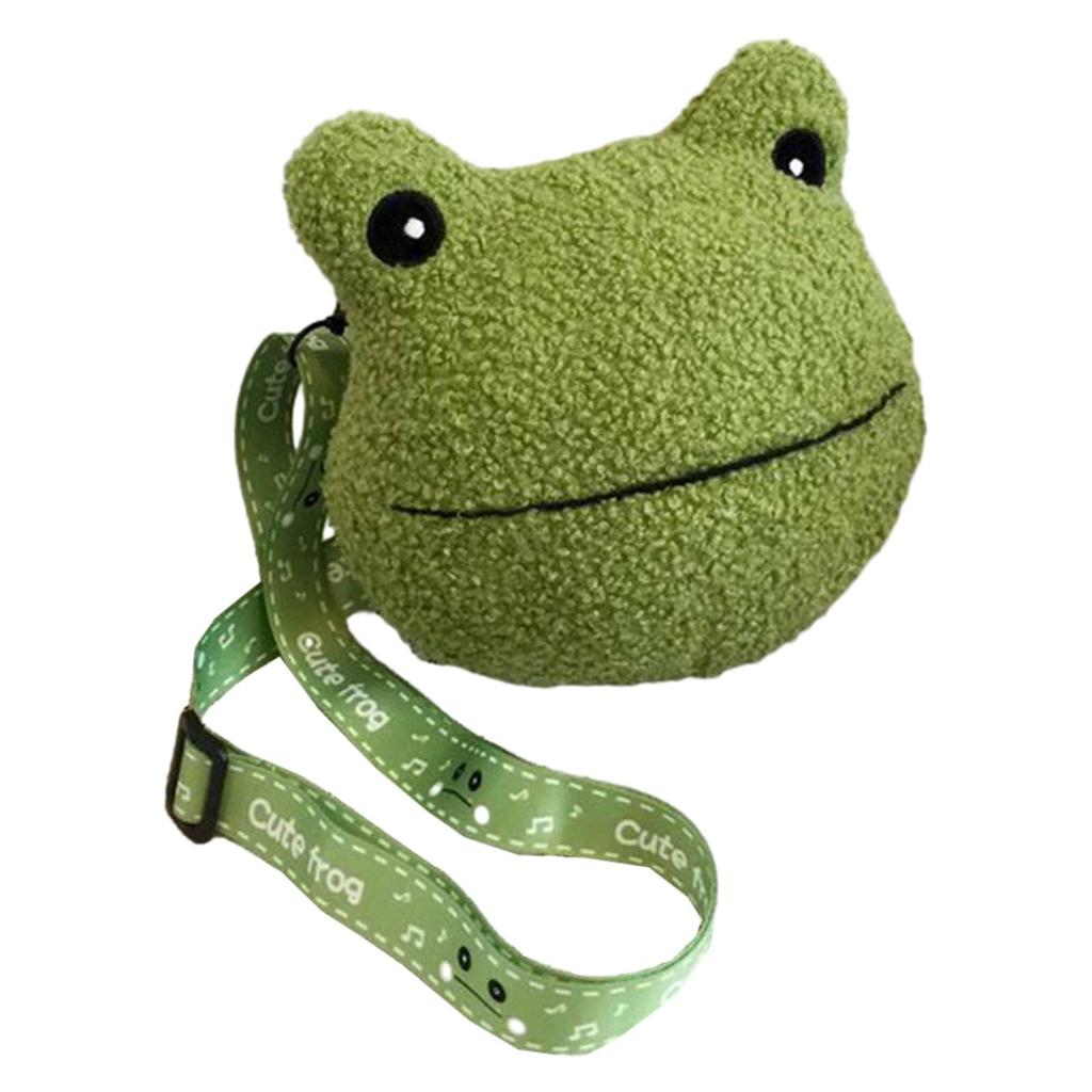 Plush Shoulder Bag Animal Shape Frog Crossbody Bag for Walking Party Girls