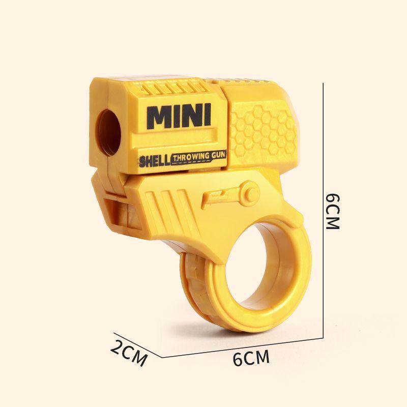 Mini Finger Launcher Rotating Toy Gun with Shell Ejecting for Boys